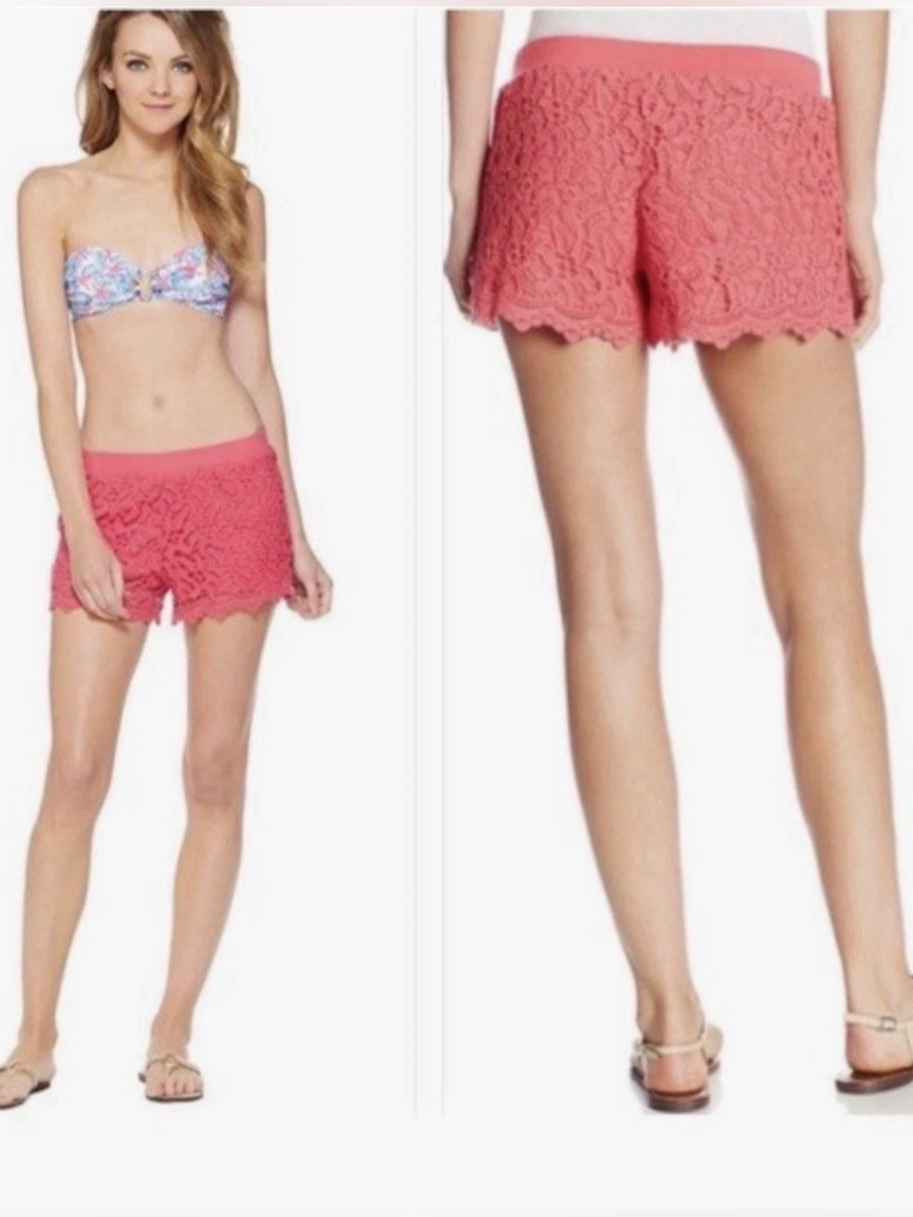 Lilly Pulitzer LACIE SHORT SHORTS
Lipstick Pink Zinni Lace XL NWT